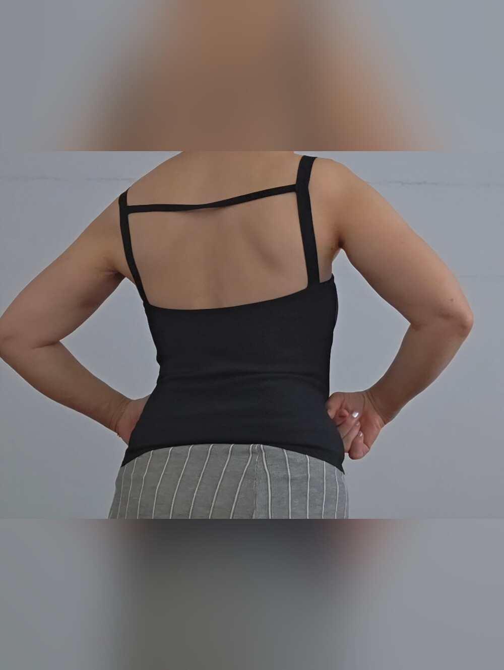 Gucci Black Square-Back Tank Top. XS.